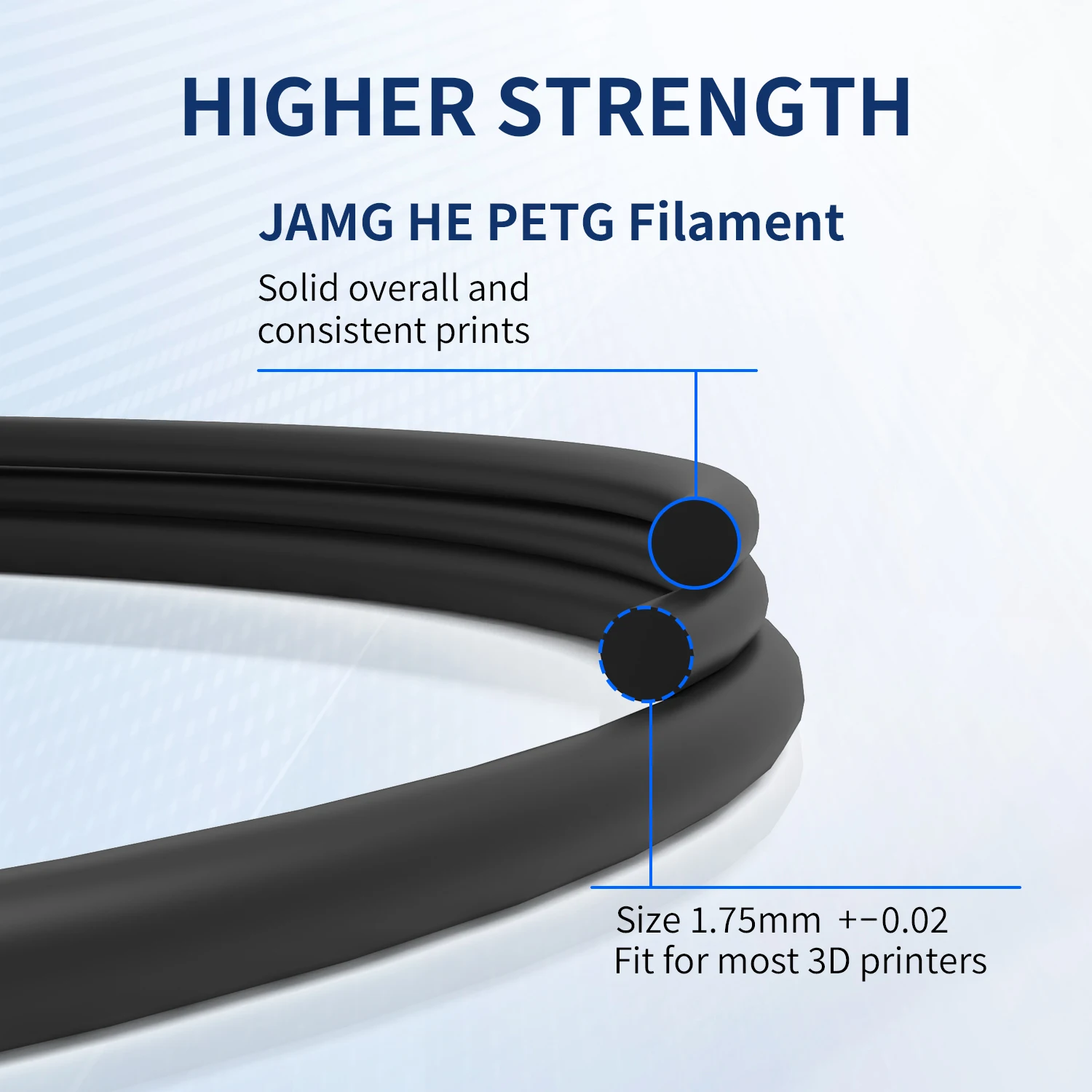 JAMG HE Petg Filament PLA/ABS/TPU/Silk PLA/PLA+ Filament 1.75mm Spool Filament  Raw Materials for 3d Printer Pen