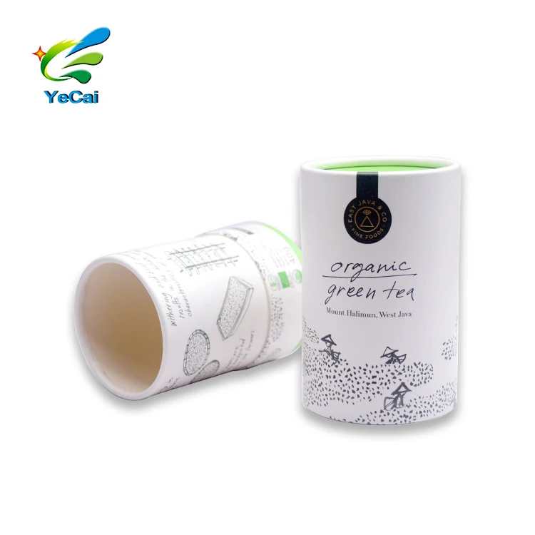 Coffee Bean Loose Tea Airtight Collagen Protein Powder Cardboard Paper Packaging Container Box Cardboard Tube Cylinder Boxes