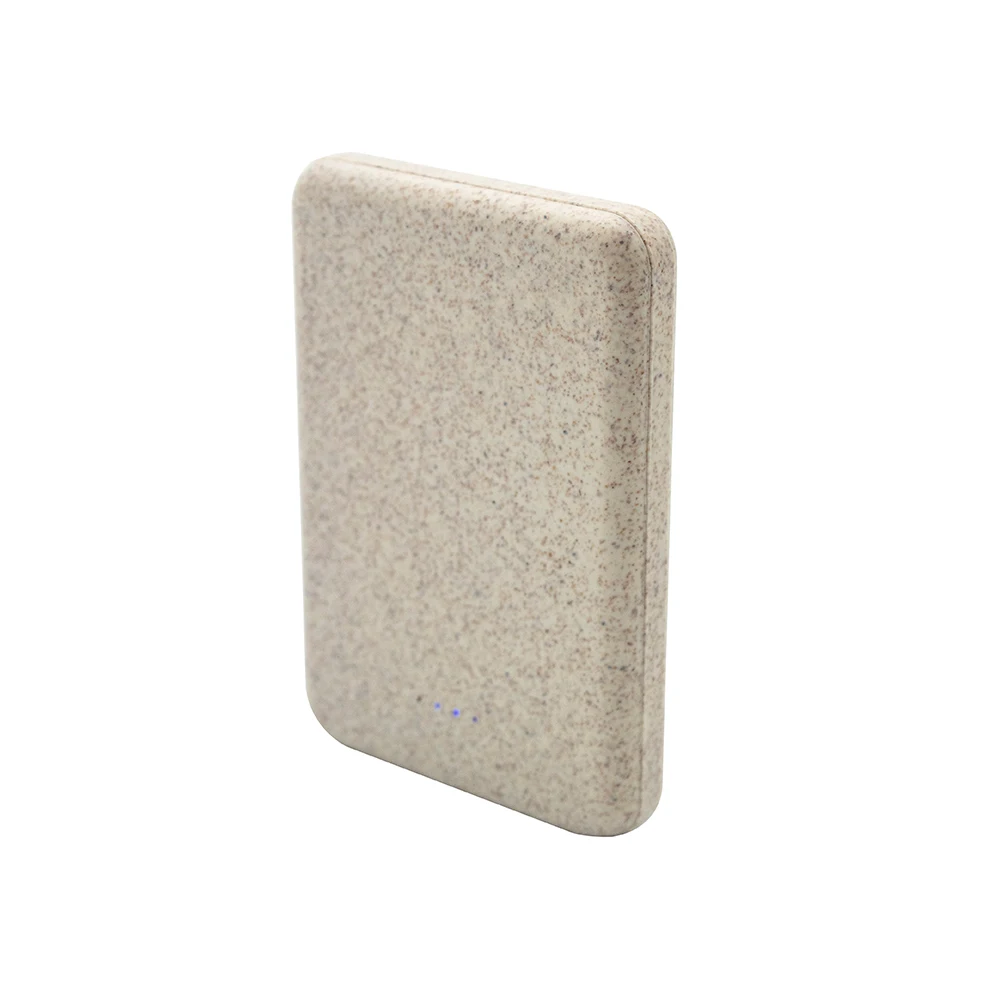 Natural Wheat Straw Power Bank 5000 MAh Battery Capacity Power Supply