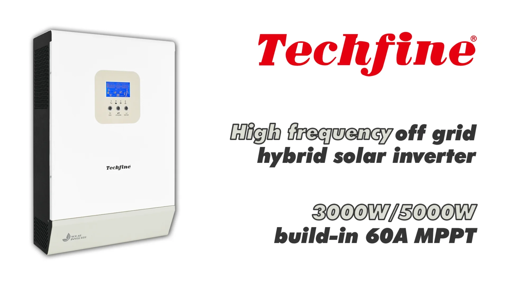 Techfine Off Grid Interactive 5kva Solar Inverter 5000w 48v Hybrid ...