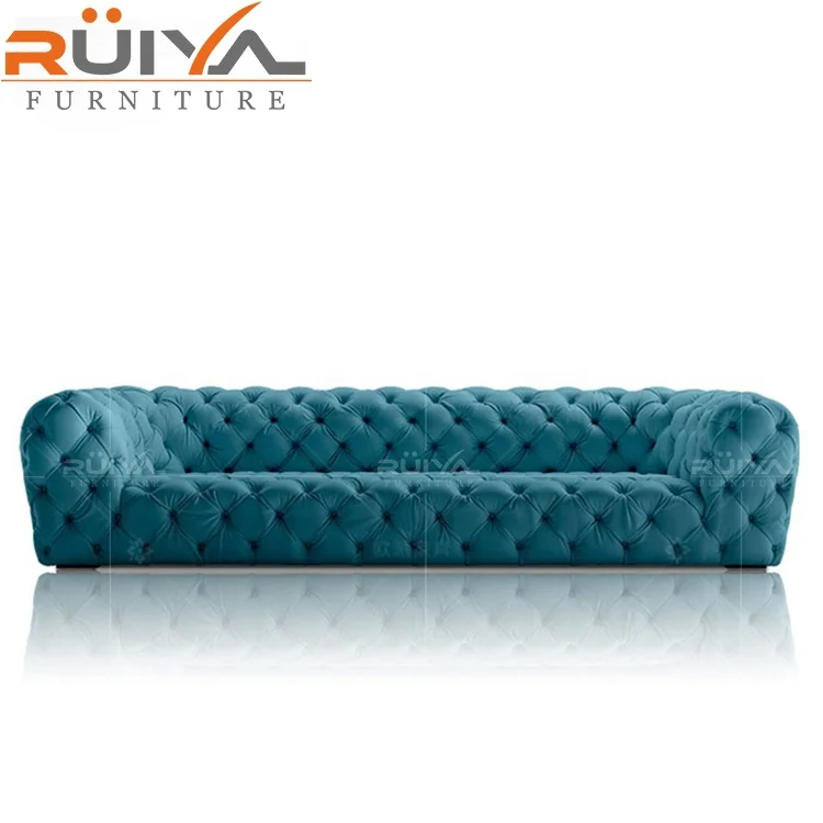 Set di Divani Chesterfield Baxter Design Chester Moon in Velluto Trapuntato  di Alta Qualità, Stile Italiano alla Moda