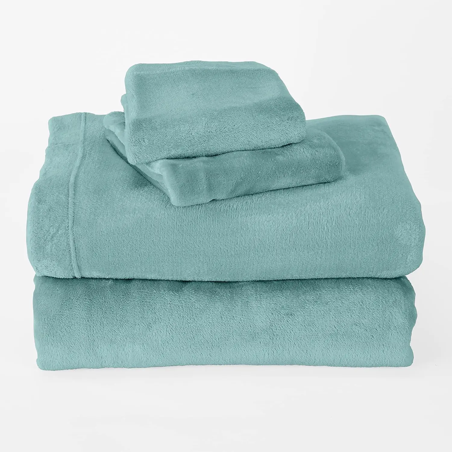 Extra Soft Micro Velvet Fleece Sheet Set Velvet Plush Cozy Warmth Bedding Set Solid Bed Set With Zipper