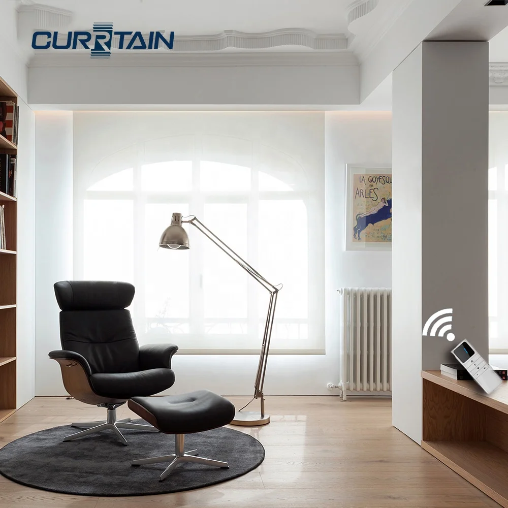 CURRTAIN Smart Curtain Opener and Remote Controller ZC168A Battery Charing Curtains with Remote Control for Curtain