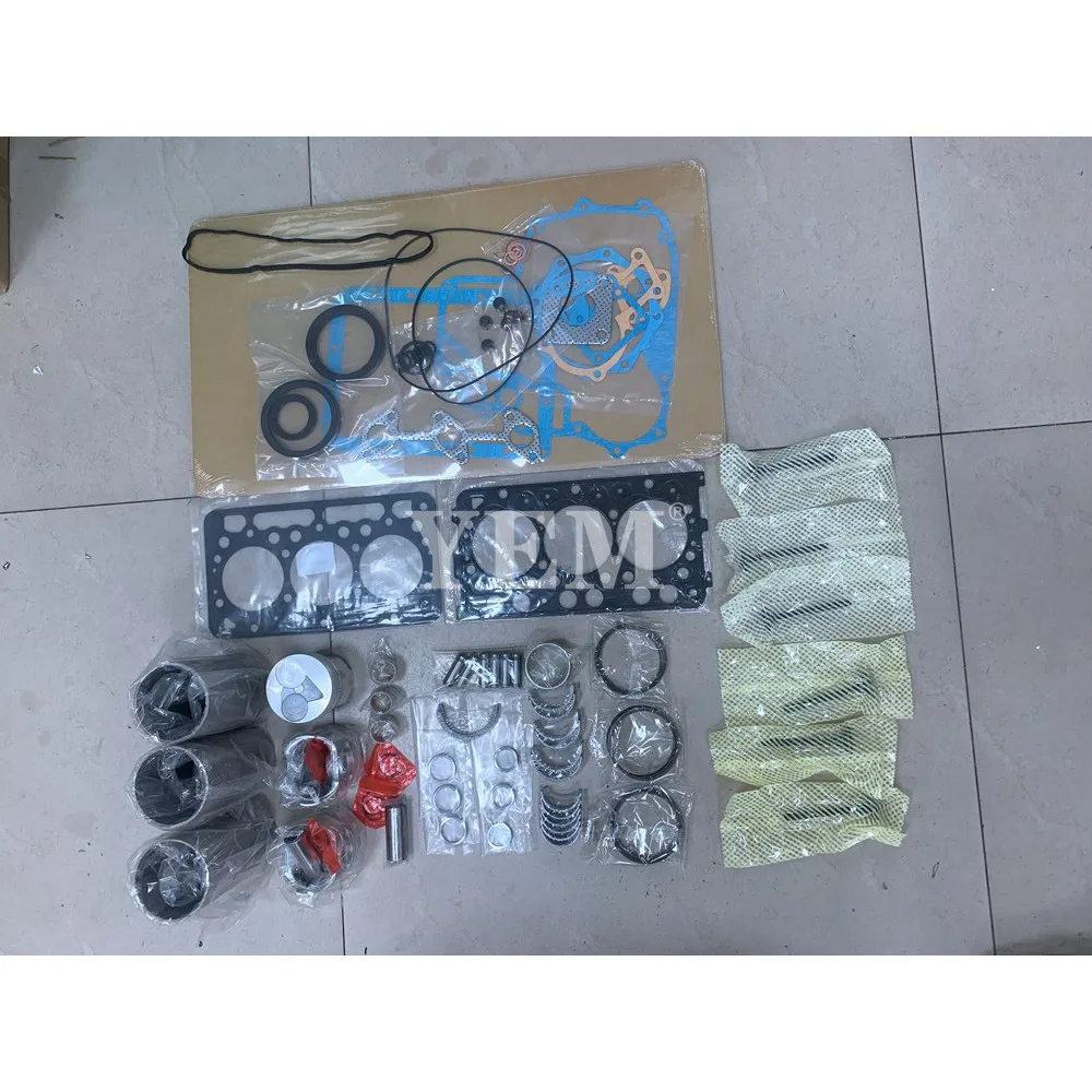 Repair Kit With Piston Rings Liner Bearing Valves Gaskets Fit for Kubota D662