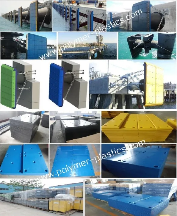 UHMWPE frontal face pad for marine rubber fenders