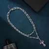 Silver Cross Necklace - 1