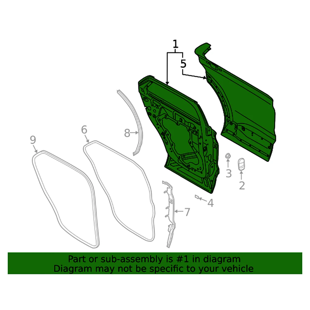 2020 to 2023 Ford Explorer Hot Selling Replaced Steel Car Rear Doors NB5Z-7824631-A NB5Z-7824630-A NB5Z7824631A NB5Z7824630A
