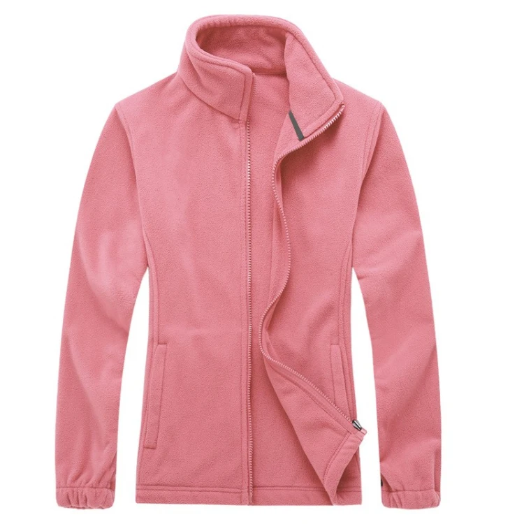 High Quality Custom Logo 100% Polyester Lightweight Windproof Tech Micro Polar Fleece Jacket for Women