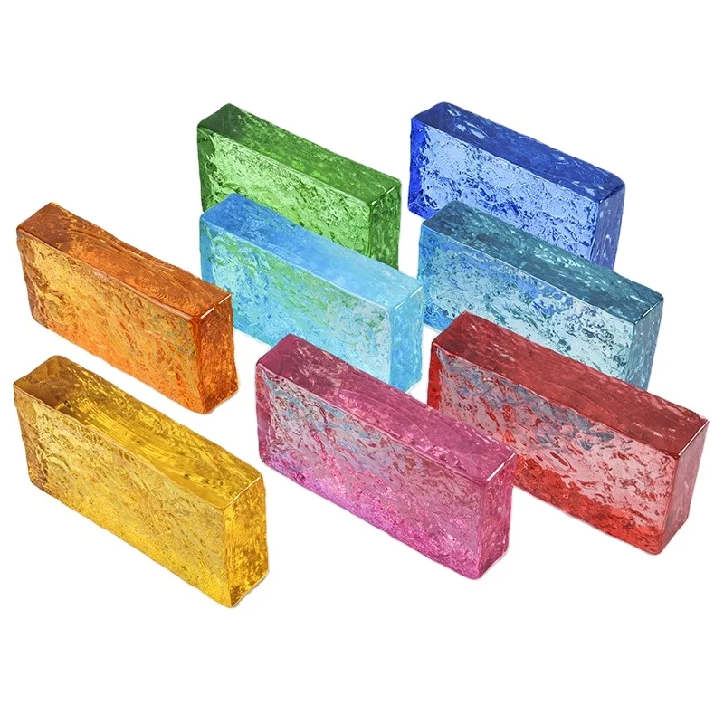 Factory Supply Hotel Club Wall Decoration Crystal Bricks Solid Building Crystal Block With Different Colors