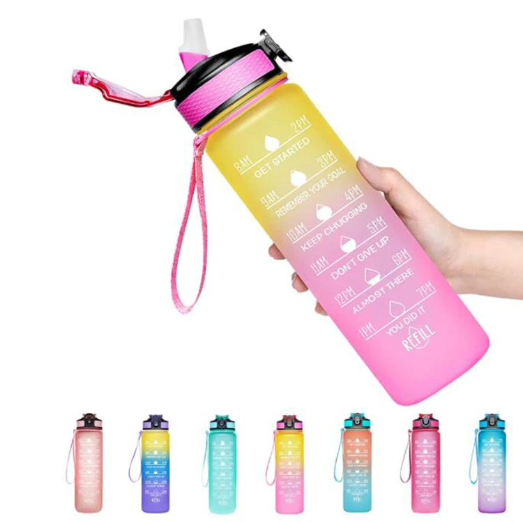 1000ml 500ml Trinkflasche Plastic Frosted Tritan Bpa Free 1l Sport Kid ...