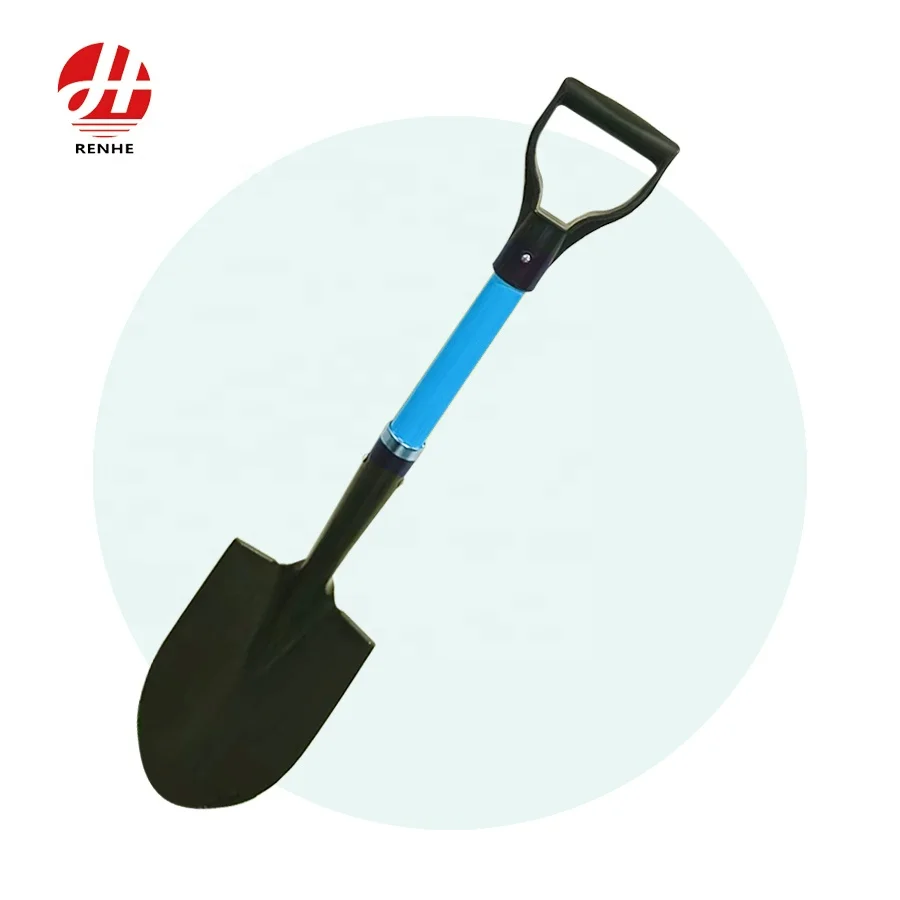 China Manufacturer 50Mn Steel  Mini  Garden Tool Digging Spade Farm Small Shovel with Fiberglass Handle