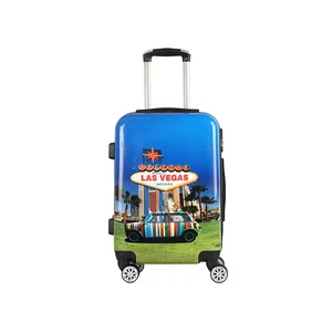 High Quality Pc Hard Shell Scratch Resistant Carry-on Luggage Portable Lightweight Women's Travel Bag Suitcase