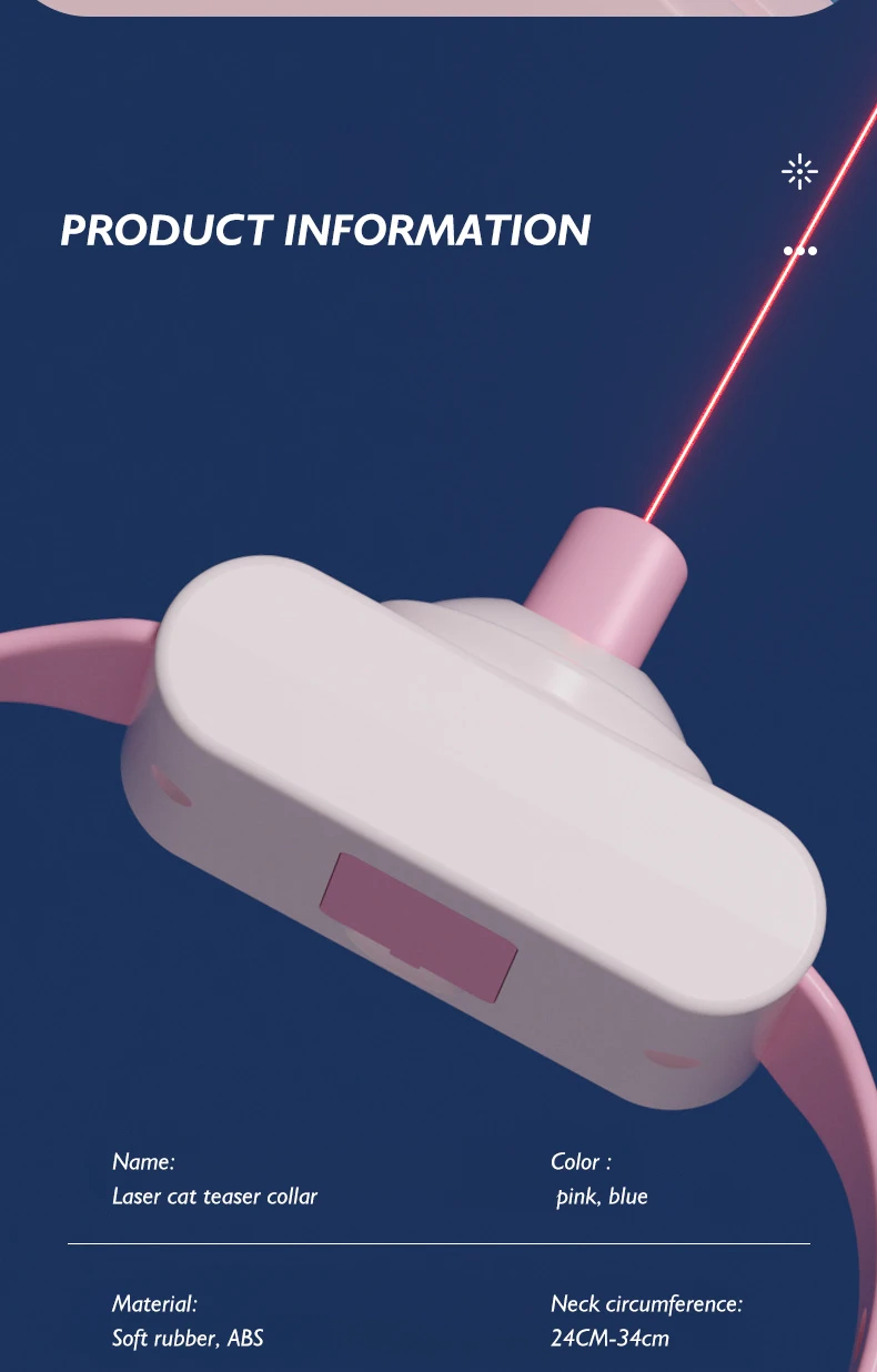 Pet Laser Collar Cat Laser Teasing Pen Multi-functional Teasing Cat Laser Pointer Self Hi Amuse Cat Toy factory