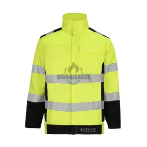OEM FRC Flame Resistant Workwear Jacket Oil and Gas Industry Reflective Water Proof Safety Work Clothes Suit