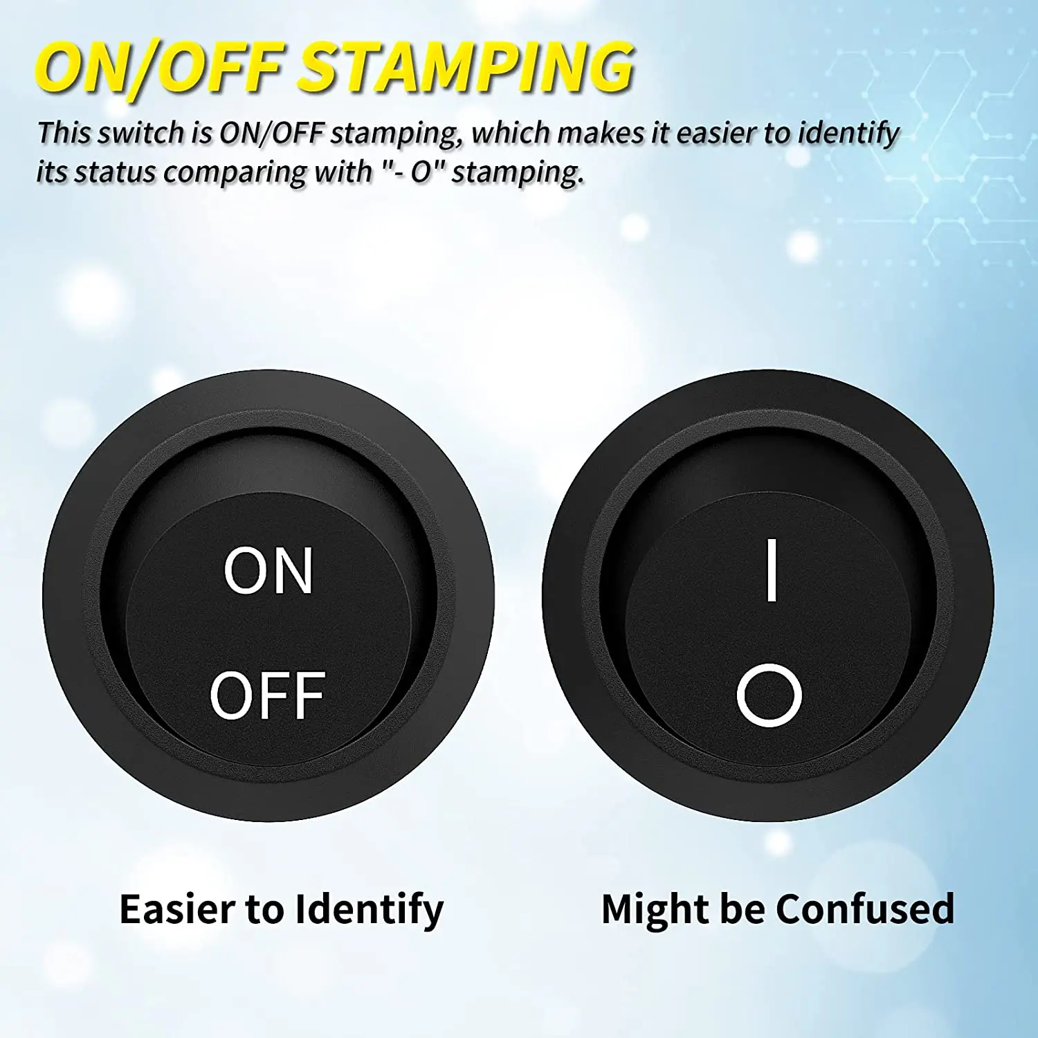 Interruttore 250V/6A 12PCS Interruttore A Bilanciere On/Off 2-pin - SPST 125V/10A - Per Elettrodomestici E Fai Da Te - Foto 2