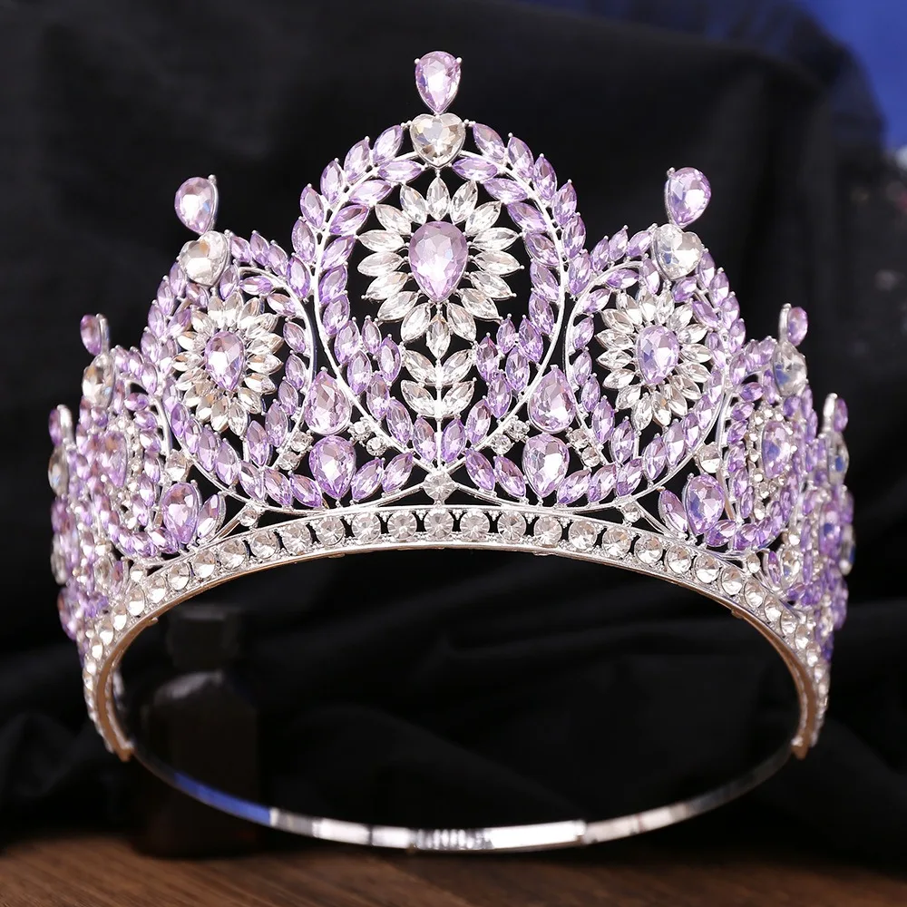 HP4938 Wedding Tiara Set - New Rhinestone Crystal Crown display picture 3