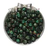 Resin cat's eye beads - green
