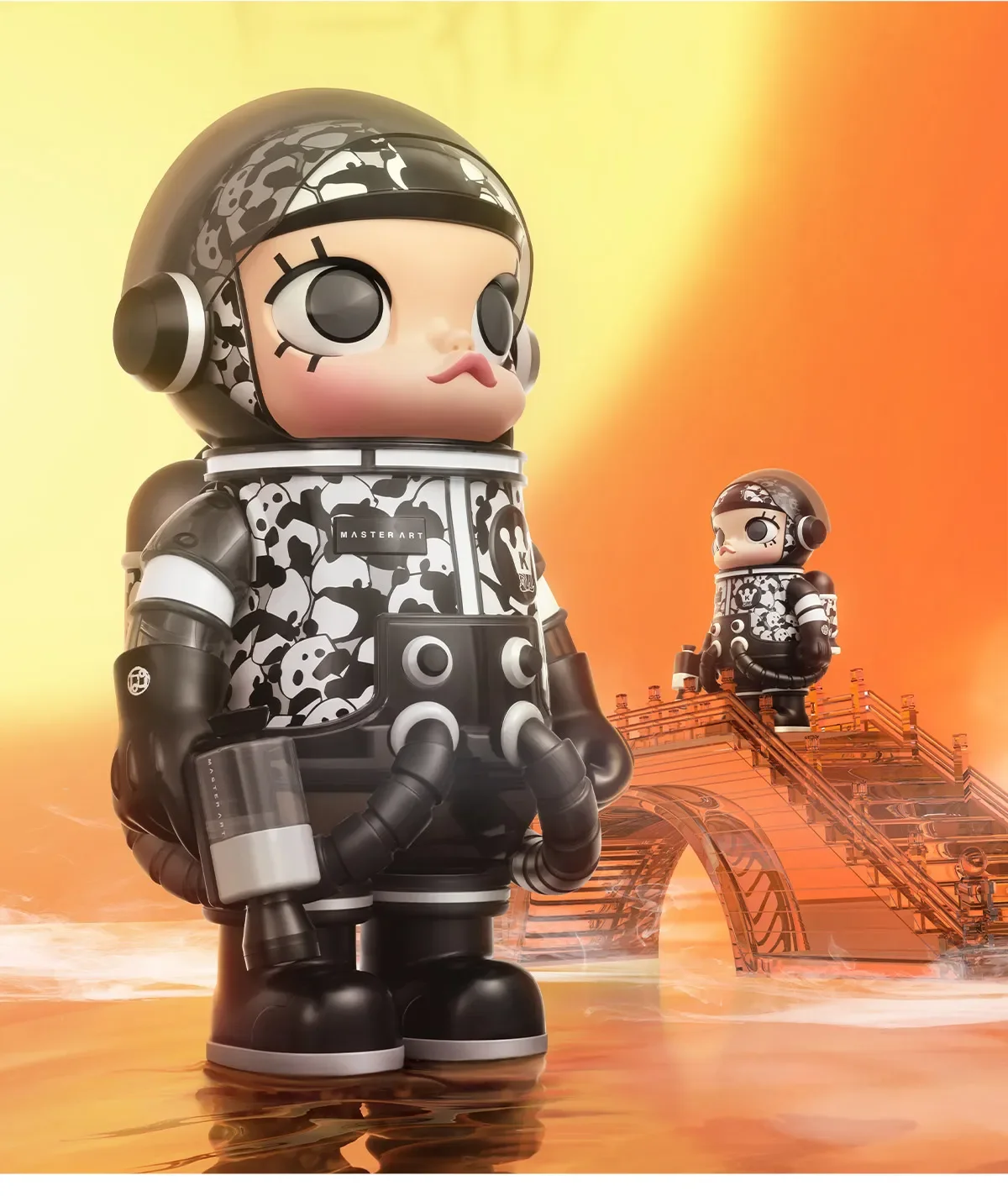 100% Original MEGA SPACE MOLLY Meilin Panda PVC Figure - 5cm