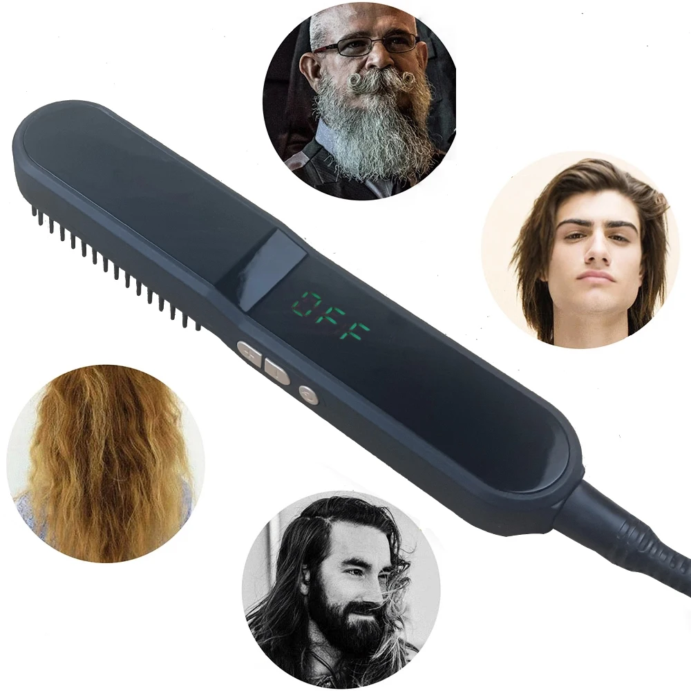 Cepillo Electrico Alisador Para Hombres Para Cabellera Y Barba  Multifuncional | eBay