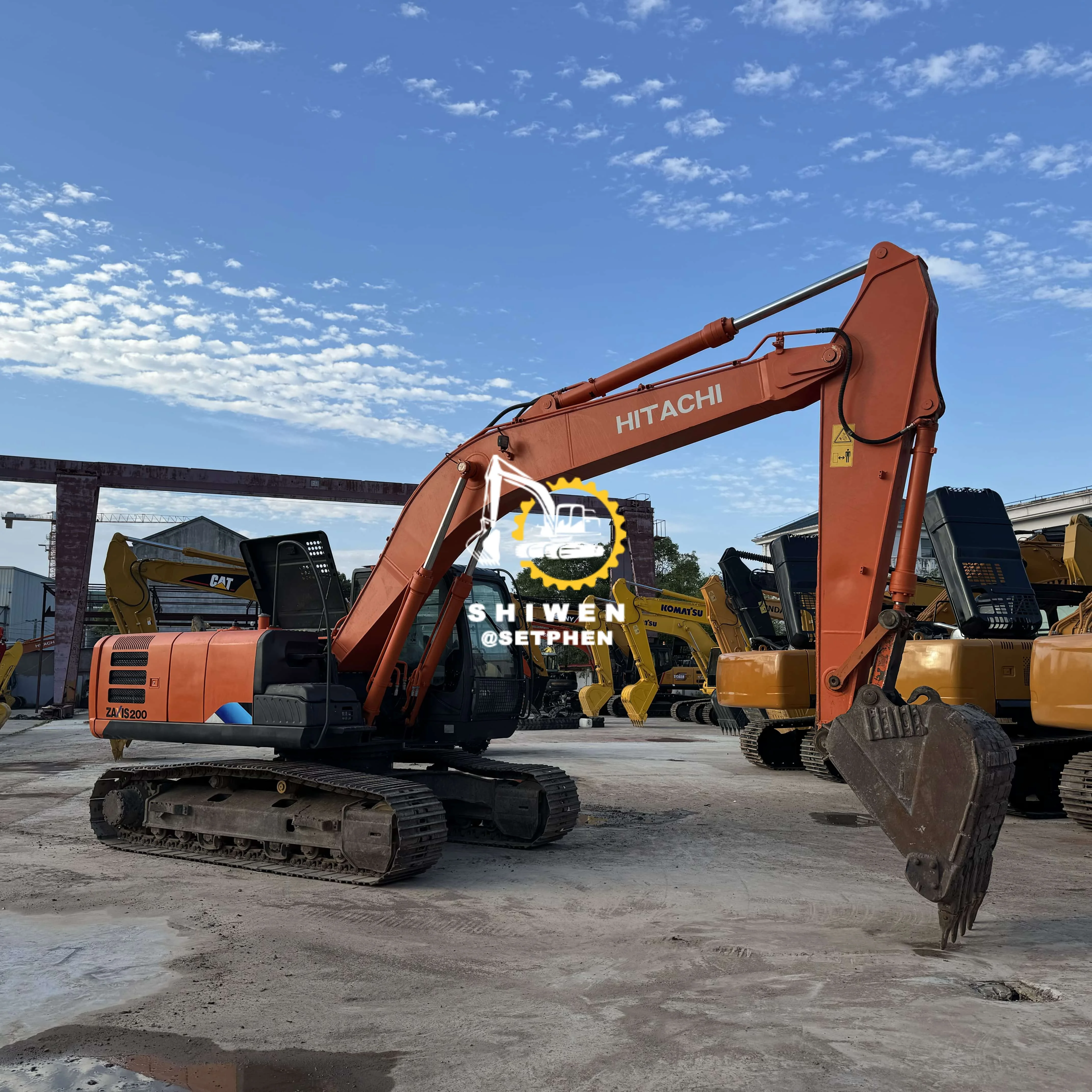 Japan Used Hitachi ZX200-5g 20 Ton Original Isuzu Engine Hydraulic