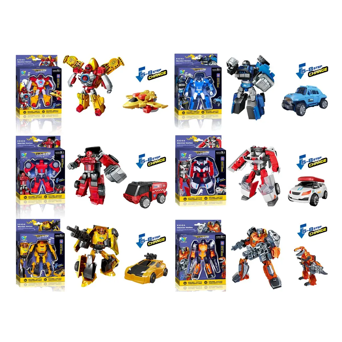 DMG  Deformation Transformation Robot Dinosaur Vehicle Car Toys Deformed Car Action Figures Education Toy Boys Gifts Kid Toy