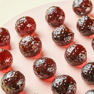 Tomato and Plum Fudge in Bulk Coated Wedding Candy Snack with Sweet and Sour Fruity Flavor