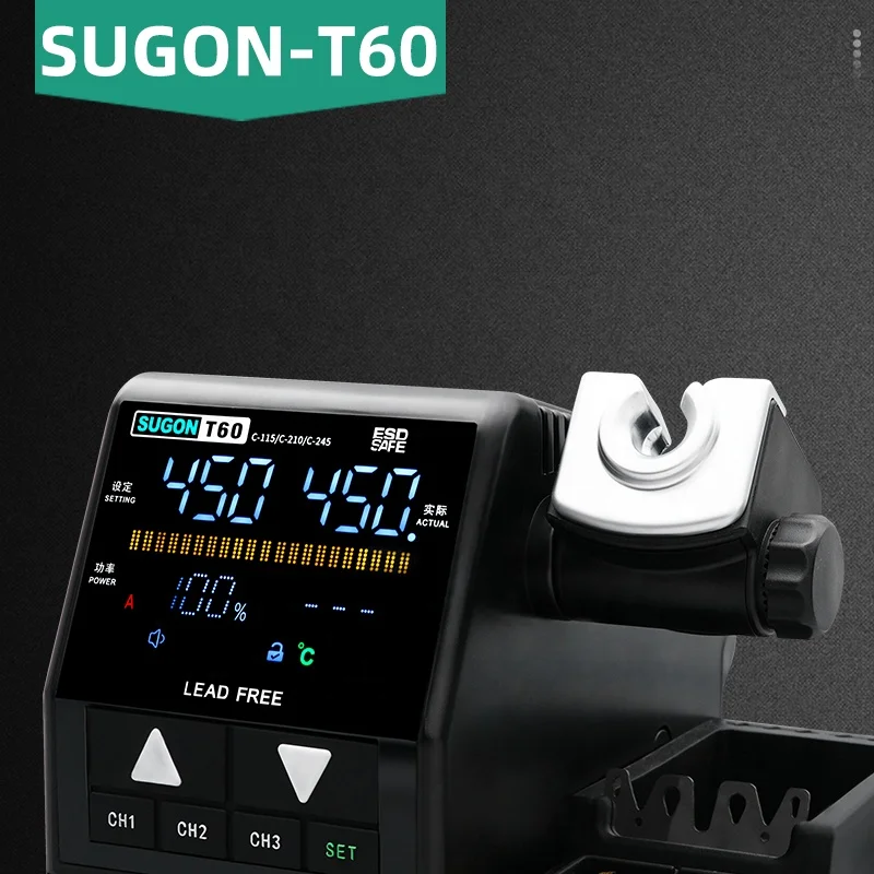 New Sugon T60 Fast Heating Soldering Stations 120W Heat up  Digital Soldering Irons Stations