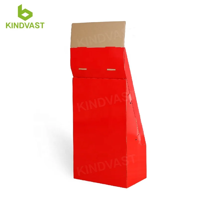 Christmas Promotion Corrugated Board Greeting Card Display Hot Sale Customized Cardboard Dvd Floor Display Rack