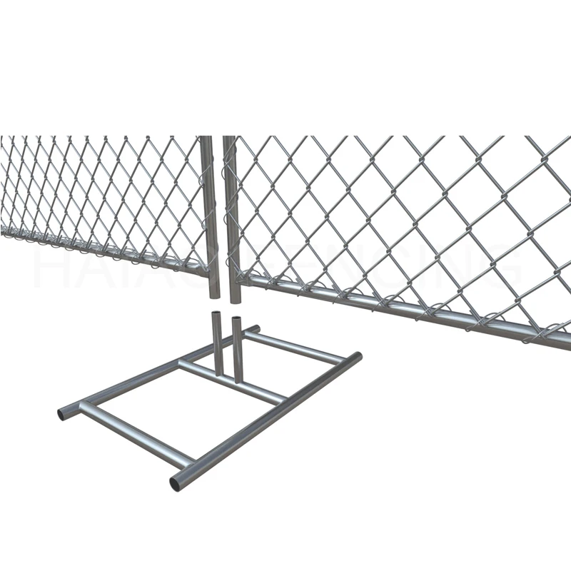 6x12 Portable Galvanized Iron Chain Link Temporary Fence Panel In