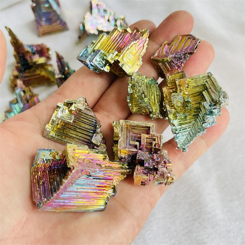 Rainbow Striped Bismuth Crystal Ore For Home Decoration & Gifts