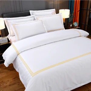 Wholesale Luxury 5 Stars Hotel Bedding Set Custom Size Egyptian Cotton Sheets 100% Cotton Duvet Cover Set for Beds
