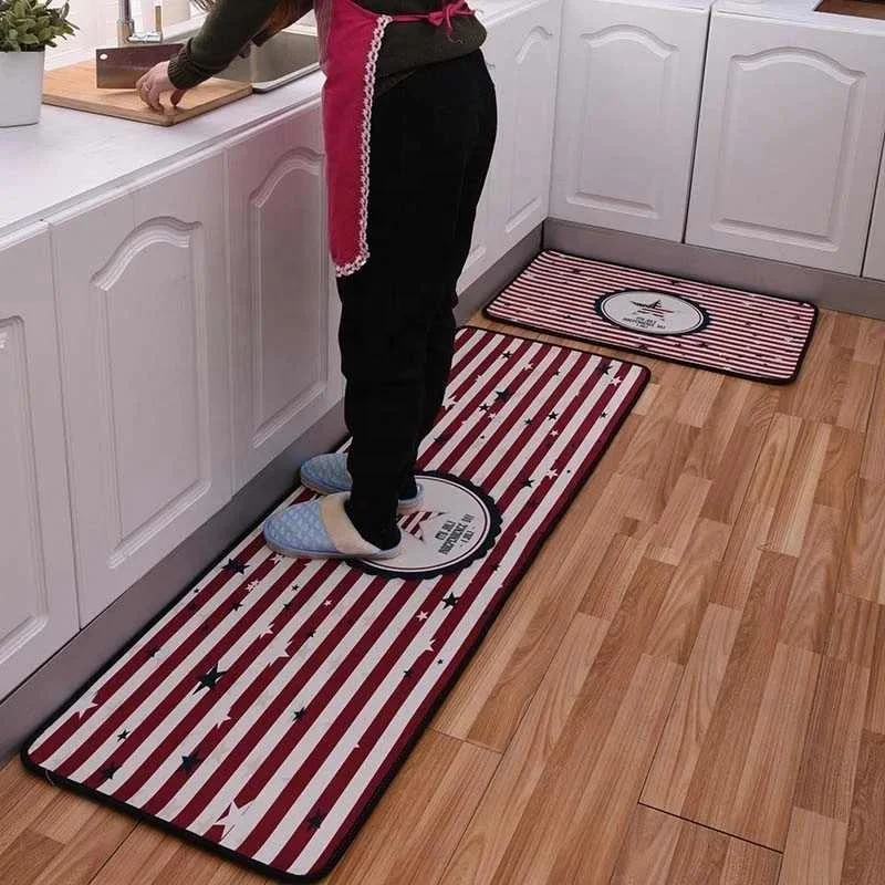 cartoon long non-slip kitchen mat cover