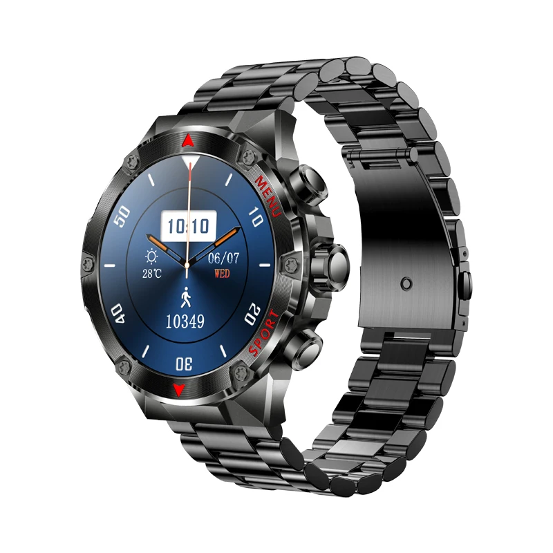 H27 Smart Watch AMOLED Screen Rotary Encoder Fitness Bracelet Tracker with Blood Pressure Blood Oxygen Dafit Smartwatch Factory