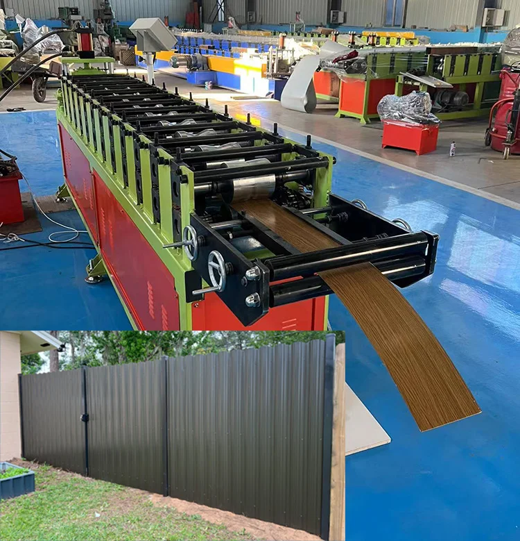 Garden Metal Fence Roll Forming Machine Metal Fence Post Making Machine