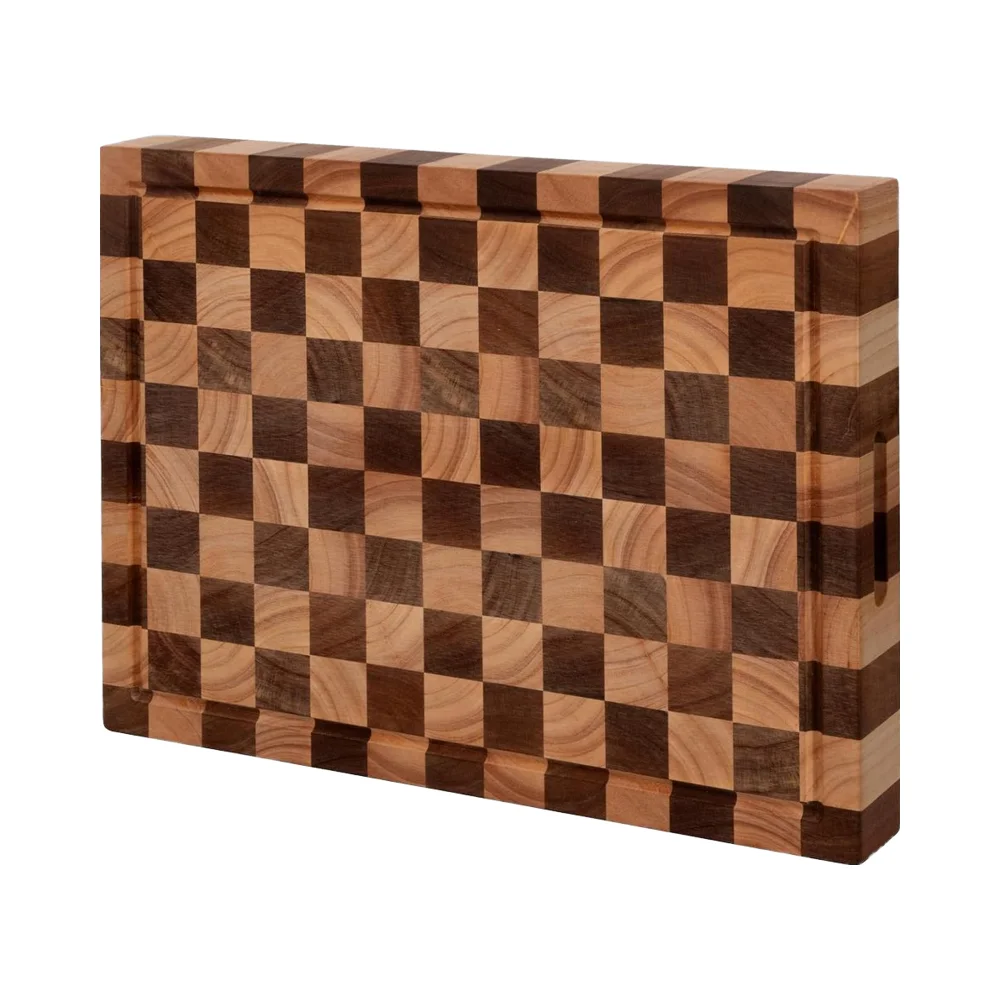 20x15x1.5 Inch Premium Acacia Wood Cutting Board Sustainable Butcher Block Juice Groove End Grain Chopping Block