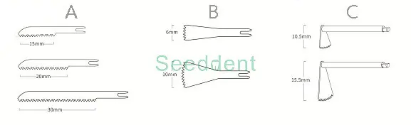 Dental Oral surgery surgical saw straight handpiece with bone cutting reciprocating saw blades and Extenal spray nozzle