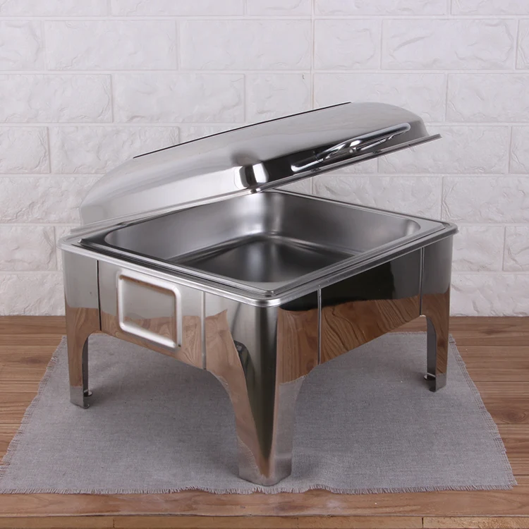 China Good Quality Chafer Dish Buffet Set Hotel Automatic Hydraulic Dining Stove Food Warmer Set Stainless Steel Chafing Dish_9
