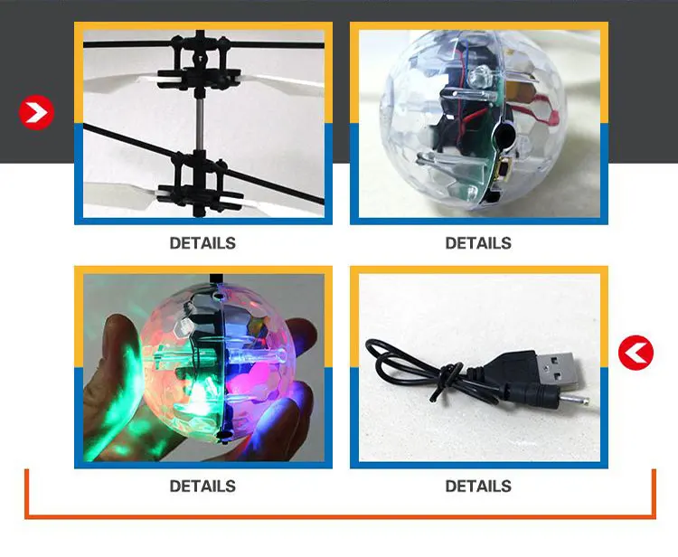 Летающий шар Спиннер волшебная игрушка Rc Дрон светодио дный Fidget Bolas brillantes светящиеся шары
