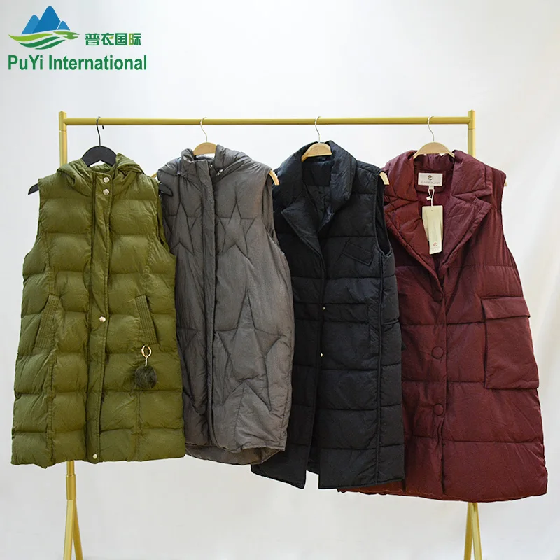 Winter Waistcoat Thick Parka Vest Coat Used Clothes Hoodie Jacket