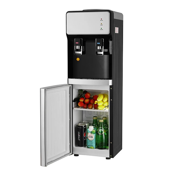 Floor Standing Water Dispenser Hot and Cold Tanks Heating Coil Water Cooler  by Compressor Cooling