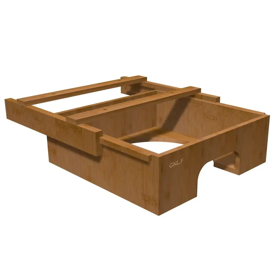 Bamboo Disposable Paper Plate Dispenser Tray Holder And Organizer