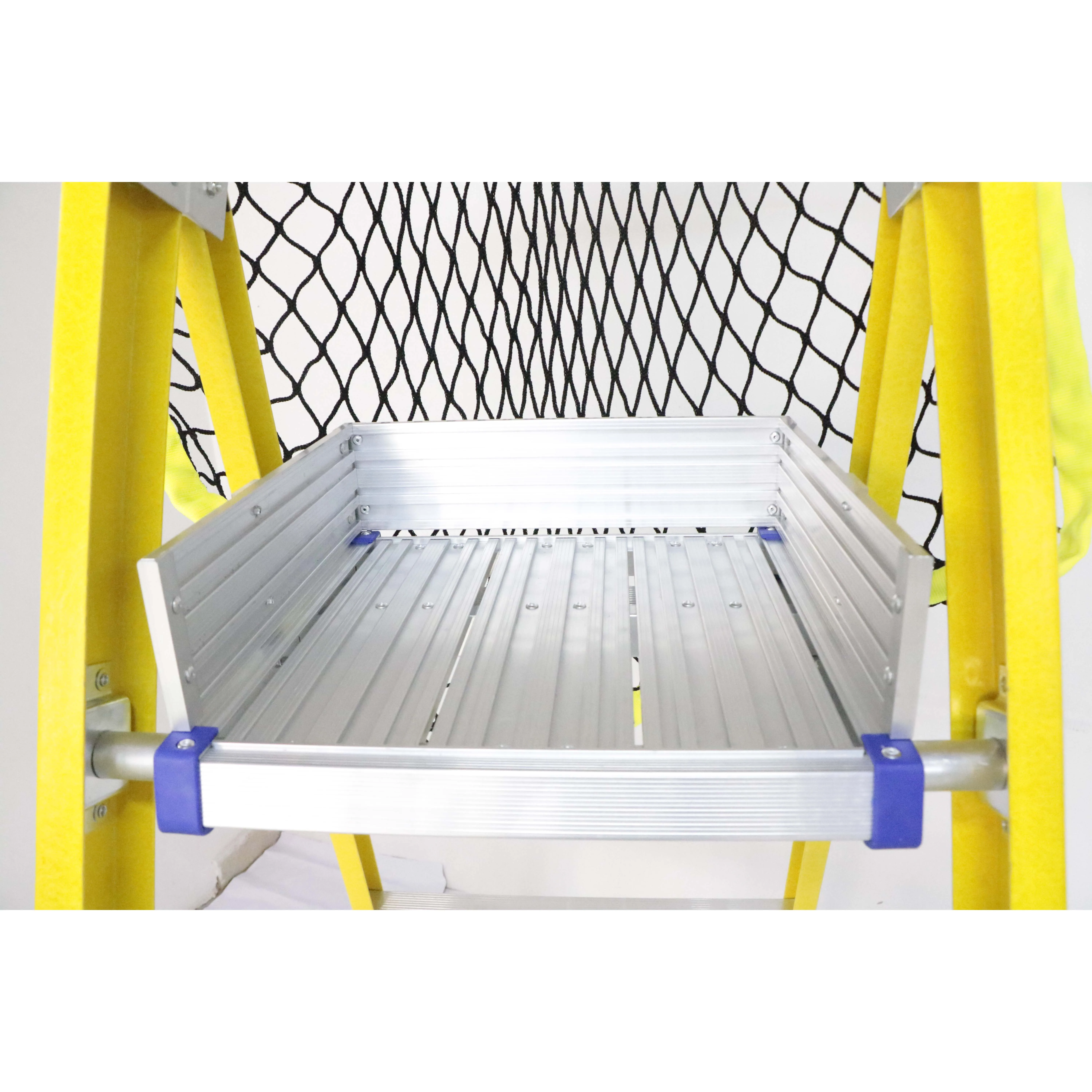 Industrial Mobile Portable Insulated FRP Folding Step Ladder Platform Stand Handrail for Construction Site Outdoor Use 150kg