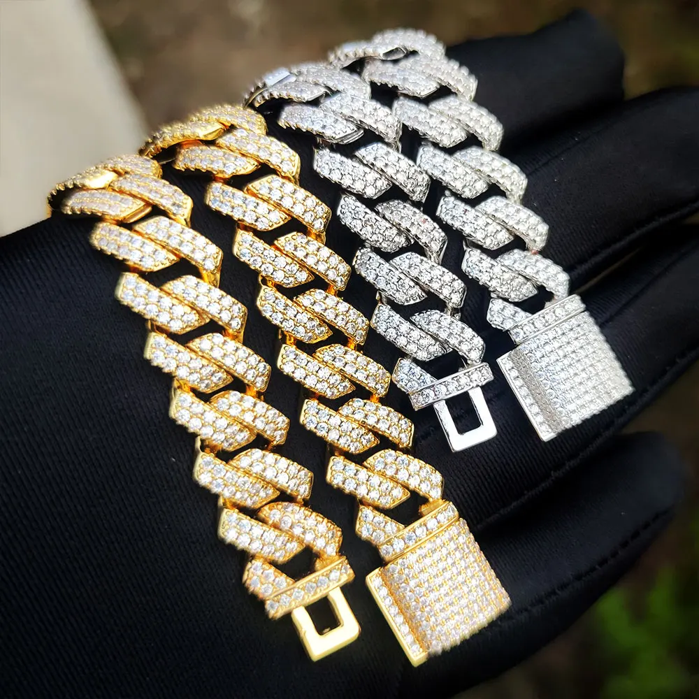 14mm Gold Plated Iced Out Cuban Link Necklace