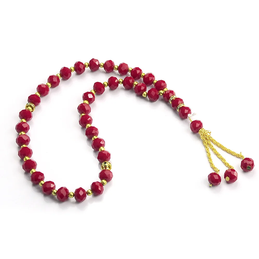 30pcs Beads 10MM Crystal Hand String Islamic Rosary Beads Saudi UAE Muslim Prayer Worship Beads Jewelry