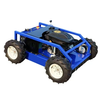 Robotic wheeled 24V gasoline agricultural garden RC lawn mower robot grass cutting machine