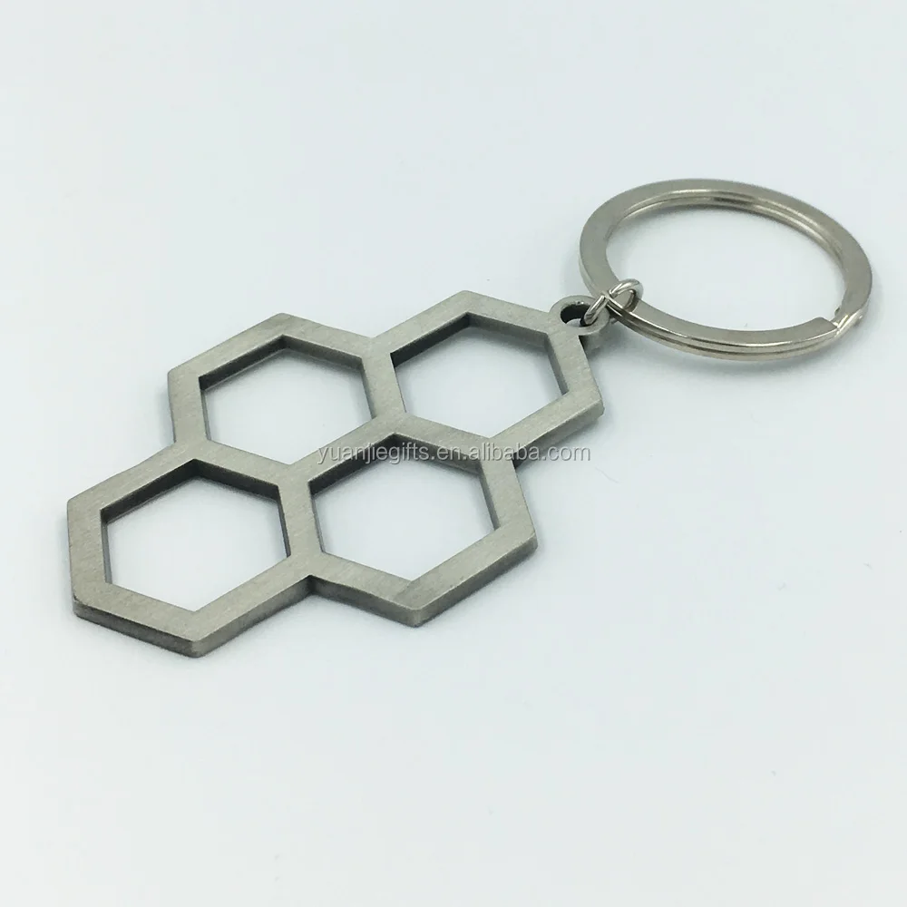 Factory Wholesale Custom Stainless Steel Hollow Keychain Custom Soft Enamel Designs Engraved Letter logo Keychain