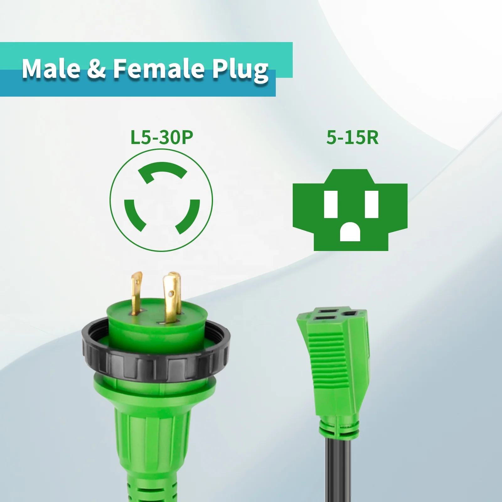 565 Marine Shore Power Boat Adapter 30amp Male To 15amp Female 18 Inch