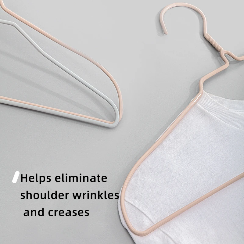 SOLELY 16'' Wrinkle-free Outing Drying Clothes Plastic Coating Hanger