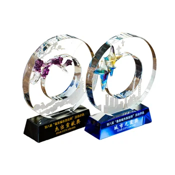2022 original patent new product crystal glazed trophy corporate anniversary celebration company annual meeting award creative