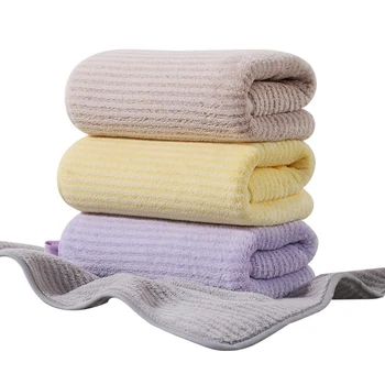 China Manufacturers price New Coral Velvet Towel Household 75x35cm spa Quick-Drying Soft Neutral Large Towel 83% polyester Towel